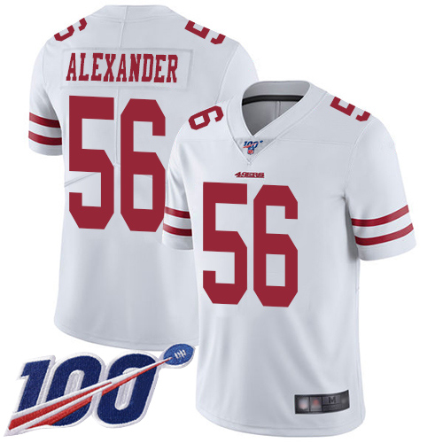 San Francisco 49ers Limited White Men Kwon Alexander Road NFL Jersey #56 100th Season Vapor Untouchable